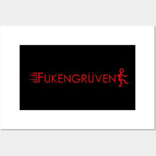 Fukengruven Parody in Red Posters and Art